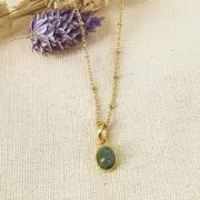 Colgante ovalado facetado 12x7 mm - Plata 925 - Amethyste x1