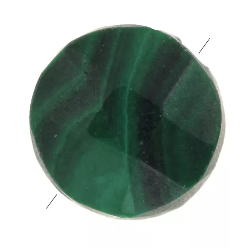 Cuenta redonda de 6 mm de piedra preciosa facetada - Malaquita x1