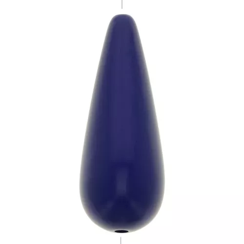 Cuenta de resina de pera 40x16 mm -Azul marino x1