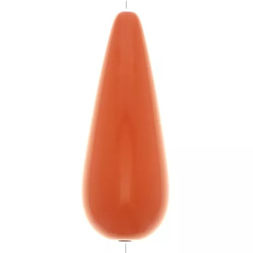 Cuenta de resina de pera 40x16 mm - Terracotta x1