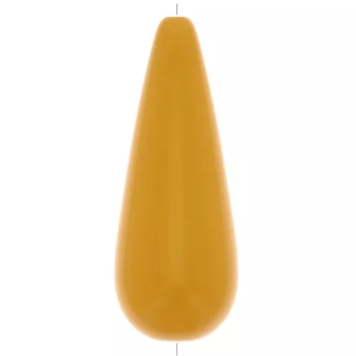 Cuenta de resina de pera 40x16 mm - Mostaza x1