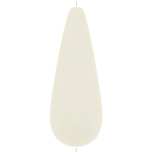 Cuenta de resina de pera 40x16 mm - Marfil x1