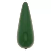Cuenta de resina de pera 40x16 mm - Verde oscuro x1