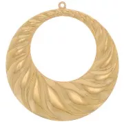 Colgante círculo calado 45 mm efecto trenzado - Dorado con oro fino x1