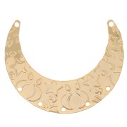 Entrepieza media luna candelabro 35x26 mm - motivo de estrella - Dorado oro finox1|raw }}