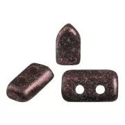 Cuentas de cristal Piros® de Puca® 2x5 mm Dark Violet Metallic Mat x10g