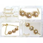 Cuentas de cristal Piros® de Puca® 2x5 mm Dark Violet Metallic Mat x10g