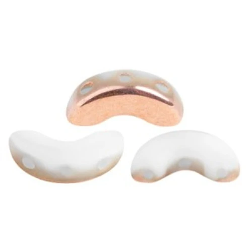 Arcos® by Puca® 5x10 mm - Opaque White Capri Gold x10g