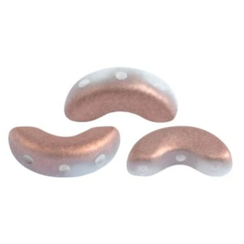 Arcos® by Puca® 5x10 mm - Opaque White Mat Capri Gold x10g