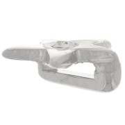 Cuenta pasante estrella 12x13 mm con strass para cordones 8 mm Rodiado Cristal x1