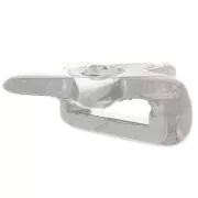 Cuenta pasante estrella 12x13 mm con strass para cordones 8 mm Rodiado Cristal x1