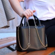 Cierre redondo mosquetón 27mm - Chapado Plateado envejecido x1