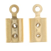 Alicates de encaje plano de 4 mm - acero inoxidable 304L chapado en oro x4|raw }}