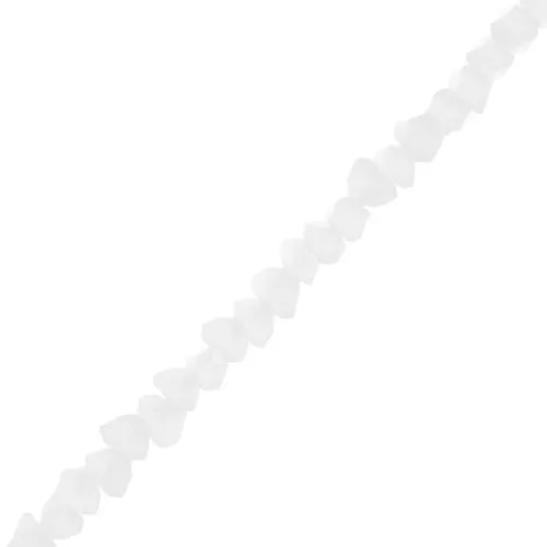 Cuentas de vidrio facetadas irregulares 3mm - Blanco x33cm