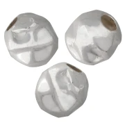 Cuentas redondas arrugadas de 5 mm - Plata 925 x5