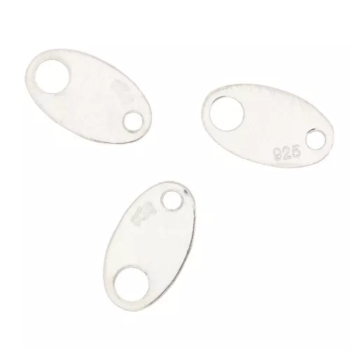 Enganches ovalados 8x4,5 mm Plata 925 x10