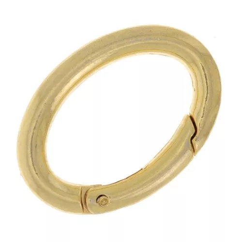 Cierre mosquetón ovalado de 30 mm - Dorado con oro fino x1