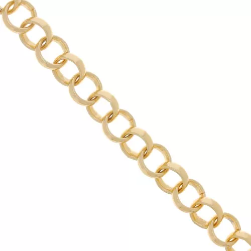 Cadena de aluminio Jaseron 13 mm - eslabones abiertos - Dorado x50cm