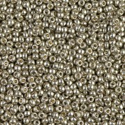 Cuentas Rocalla Miyuki Duracoat 11/0 4221 - Pewter claro galvanizado x 100 g