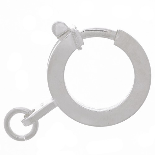 Cierre de resorte 15 mm con anillo abierto - Plata 925 x1