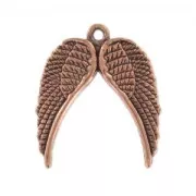 Dije alas de ángel 23 mm cobre antiguo x1
