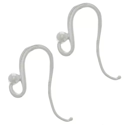 Ganchos de diseño 14 mm - Plata 925 x2