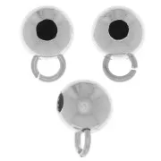 Cuenta de tope de 5 mm con orificio de 1,3 mm - Plata 925 x1