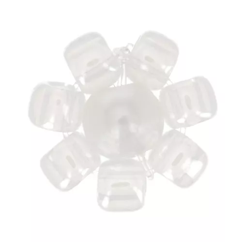 Perlas de semillas flor - margarita 7 mm - Blanco Nacarado x1