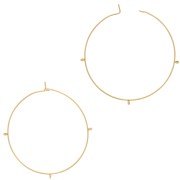 Aros decorativos 40x0,7 mm con 3 anillos - Acero inoxidable dorado 304 x2|raw }}