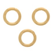 Anillas redondas cerradas 4x0,7 mm - 3 micras chapados en oro x4