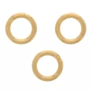 Anillas redondas cerradas 4x0,7 mm - 3 micras chapados en oro x4