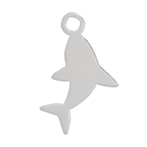 Mini Shark Charm 11x7 mm - Plata 925 x1