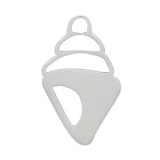 Mini Shell Charm 10x6 mm - Plata 925 x1