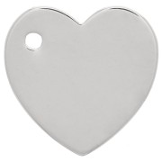 Colgante de corazón 13 mm - Plata 925 x1|raw }}