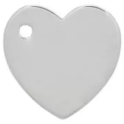 Colgante de corazón 13 mm - Plata 925 x1