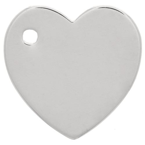 Colgante de corazón 13 mm - Plata 925 x1