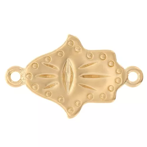 Divisor trabajado a mano por Fatma 17x10 mm - 3 micras chapado en oro x1