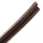 Cuero Regaliz con ranura 10x6 mm Moreno x30cm