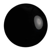 Cabujón de vidrio redondo de Puca® 25 mm - Jet x1