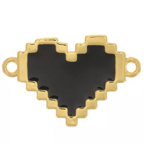 Separador de núcleo de resina epoxi 16x11 mm - Oro - Negro x1