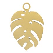Charm Hoja de Filodendro 13x9 mm - Acero inoxidable 304 Oro x1|raw }}