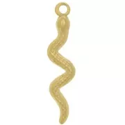 Colgante de serpiente 28x6 mm - Acero inoxidable 304 Oro x1