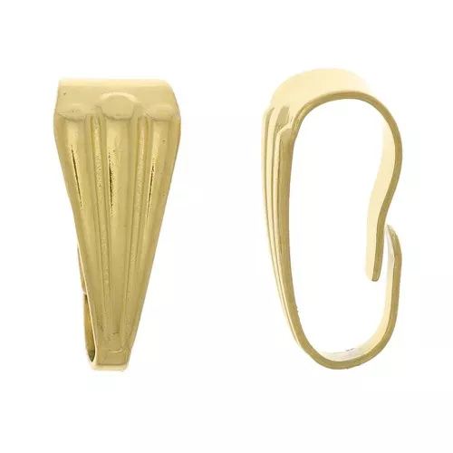 Pinza colgante efecto plisado 8,5 mm - Acero inoxidable 304 Oro x1