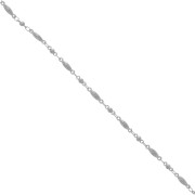 Cadena de bolas y aceitunas de fantasía 2,6 mm - Acero inoxidable x1m|raw }}