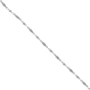 Cadena de bolas y aceitunas de fantasía 2,6 mm - Acero inoxidable x1m