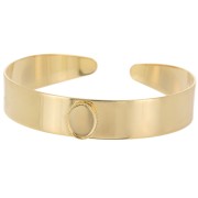 Juego de pulsera 12x170 mm para cabujón ovalado 10x8 mm - Chapado en oro x1