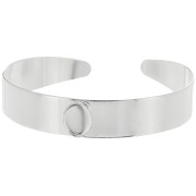 Juego de pulsera 12x170 mm para cabujón ovalado 10x8 mm - Plateado x1