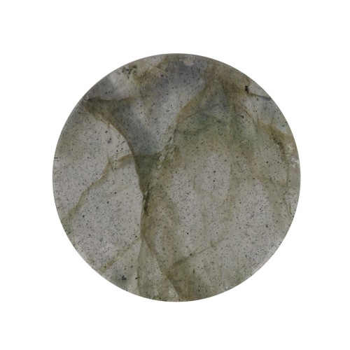 Cabuchón plano redondo - disco - 10 mm piedra gema - Labradorite x1