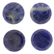 Cabochon plat rond - disco - 10 mm piedra gema - Sodalite x1
