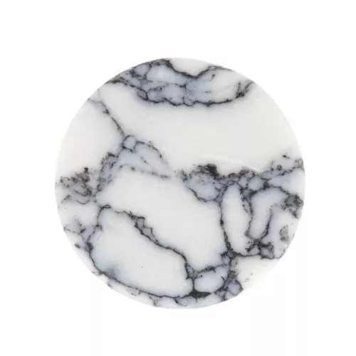 Cabochon plat rond - disco - 10 mm piedra gema - Howlite x1